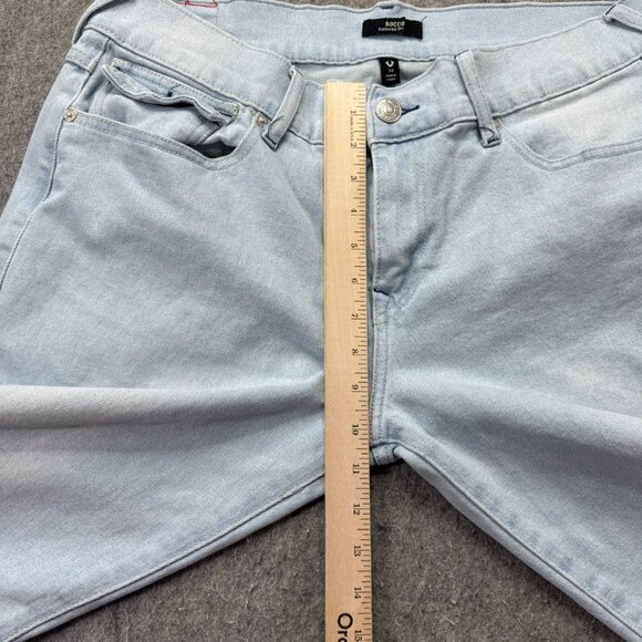 True Religion Denim Shorts Men 34 Light Blue Rocco Relaxed Skinny Stretch 12" - Picture 14 of 15